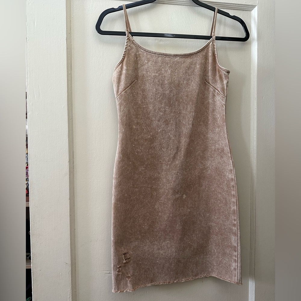 Forever21 Brown Denim Bodycon Dress